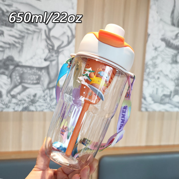Ladies playful water bottle with removable straw Stornfield