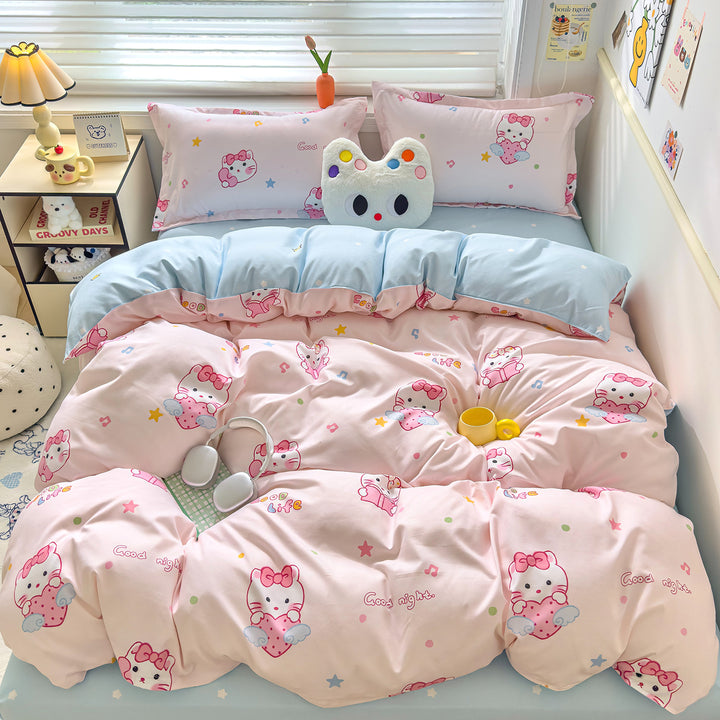 Comforting Bunny Print Bedding Set