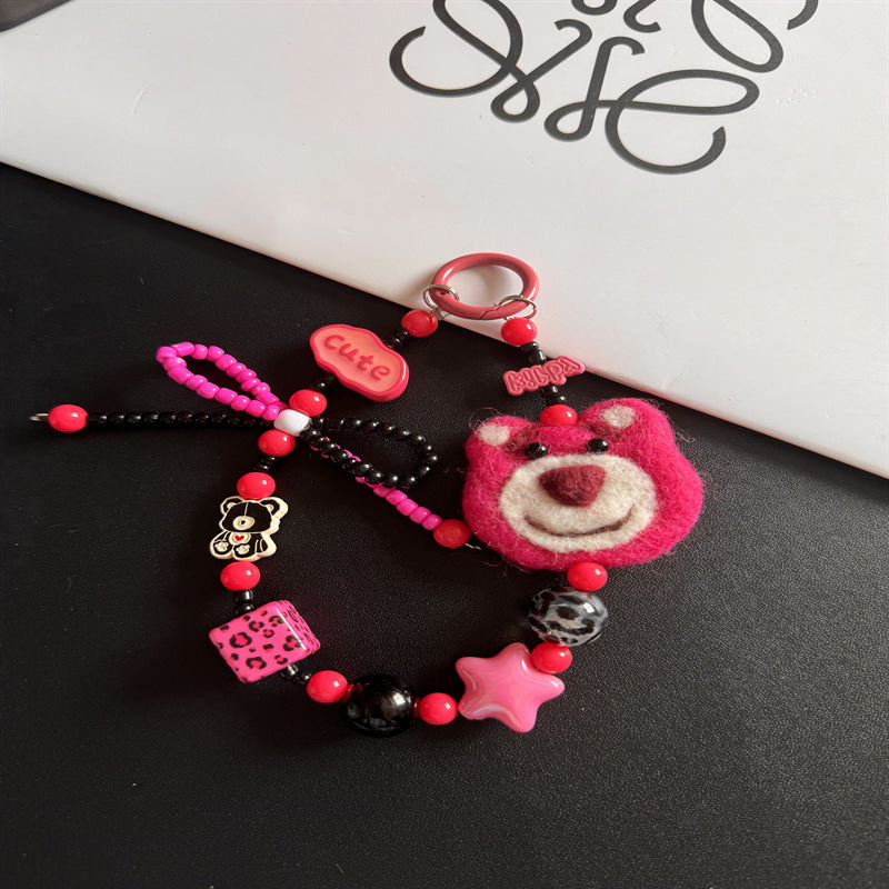 Playful Bear-Themed Charm Keychain Stornfield