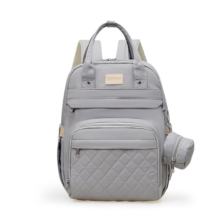 Versatile Quilted Backpack with Handy Side Pouch Stornfield