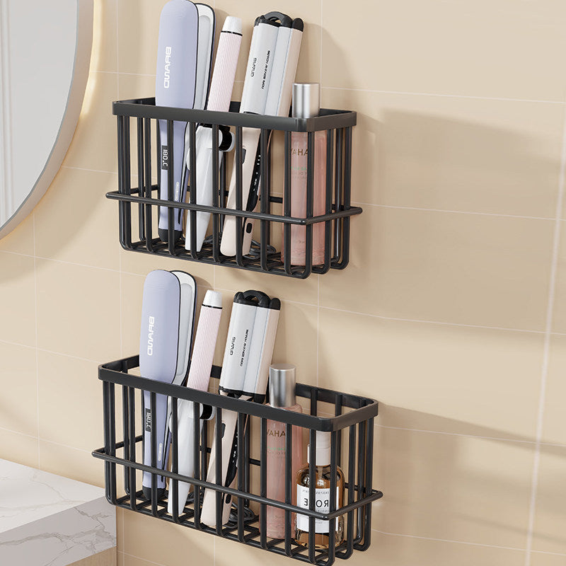 Wall-Mounted Hair Tool Organizer Basket for Flat Irons and Curling Wands