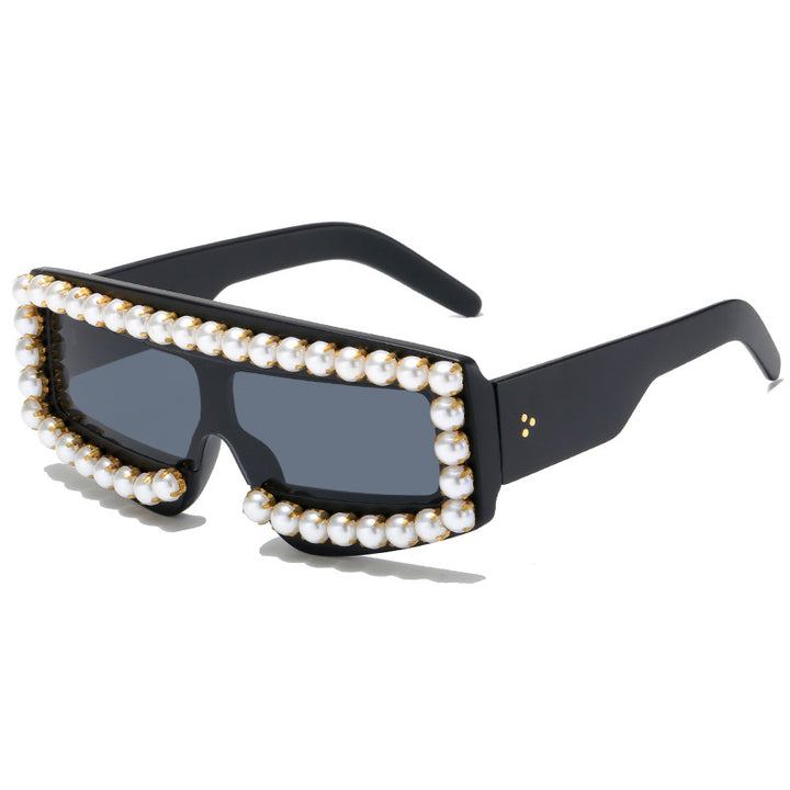 Women's fashionable sunglasses with pearl appliqués Stornfield
