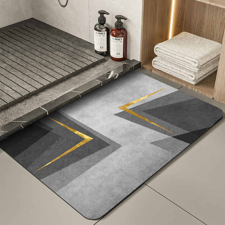 Modern Geometric Bath Mat Stornfield