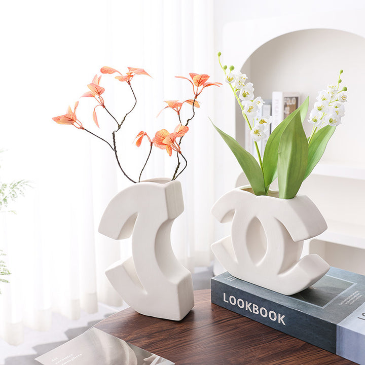 Abstract Geometric Ceramic Sculpture