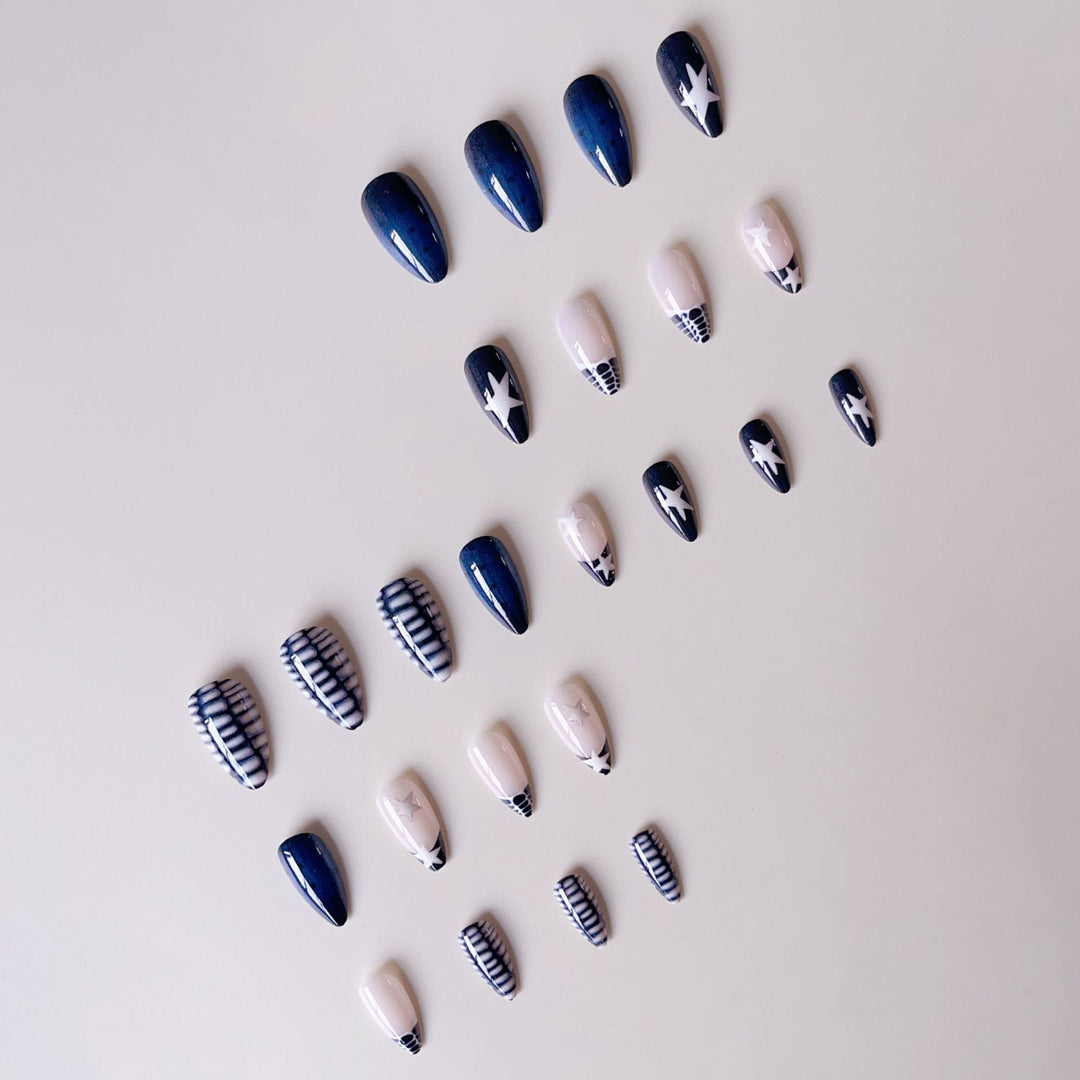 Acrylic Nail Set with Fashionable Star Design Stornfield
