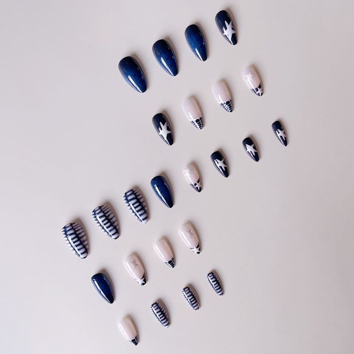 Acrylic Nail Set with Fashionable Star Design Stornfield