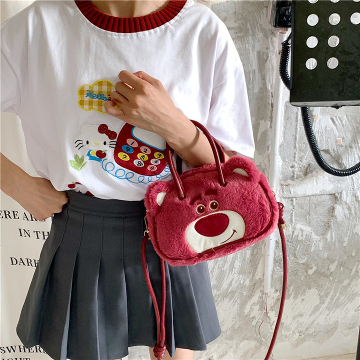 Plush Animal Face Handbag