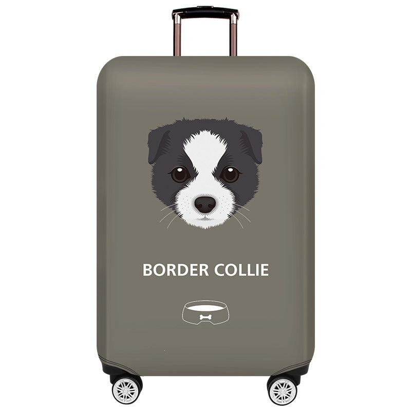 Women’s Hard Shell Suitcase with Playful Border Collie Design Stornfield