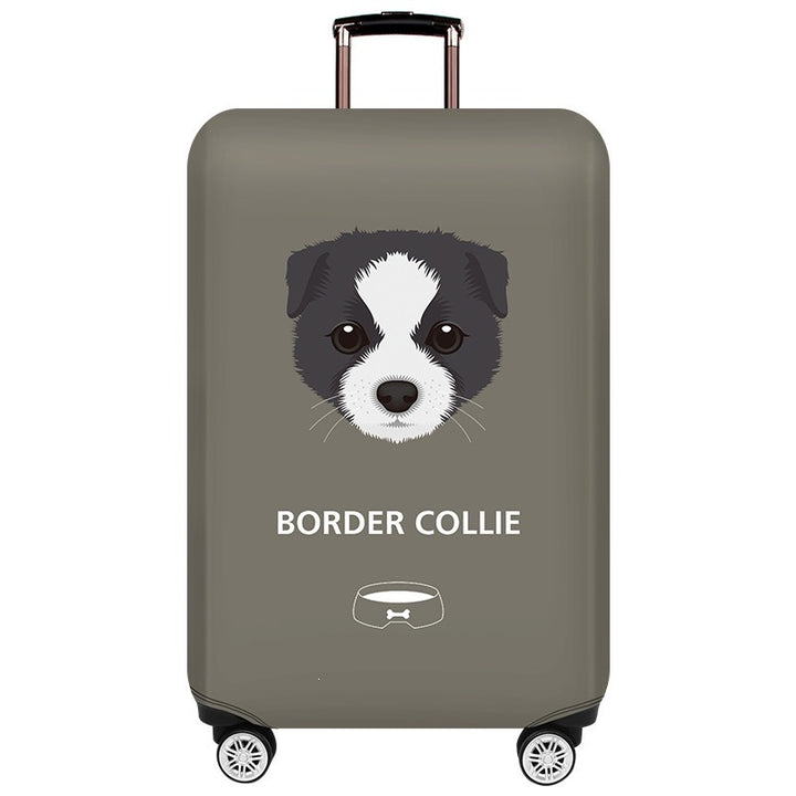 Women’s Hard Shell Suitcase with Playful Border Collie Design Stornfield