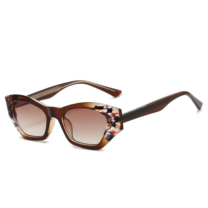 Ladies Cat-Eye Sunglasses with Modern Transparent Accents Stornfield