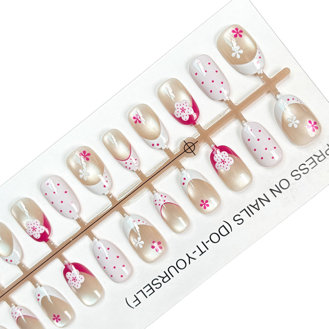 Floral Design Press-On Nail Set Stornfield