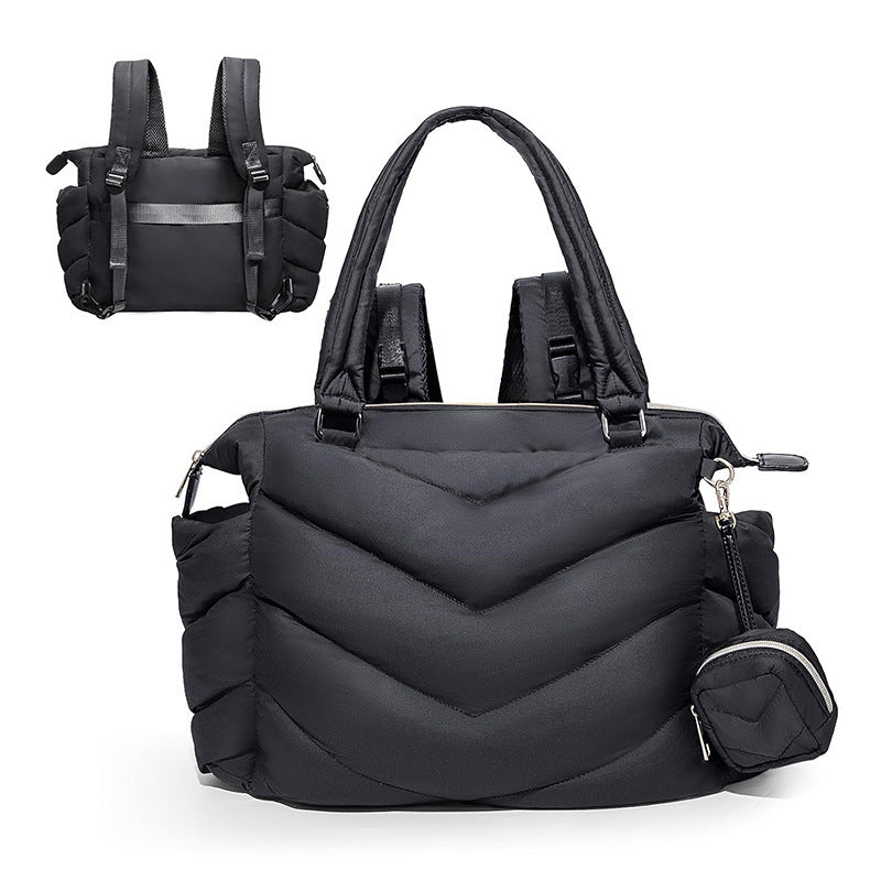 Multifunctional quilted shoulder bag with removable inner compartment Stornfield