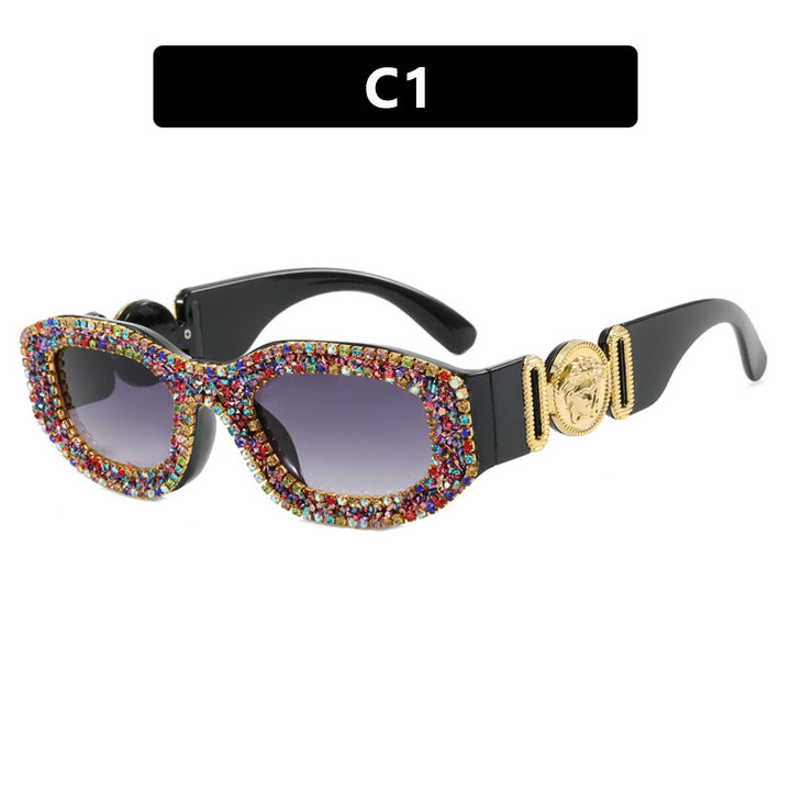 Women's extravagantly designed sunglasses with rhinestone-studded frame Stornfield