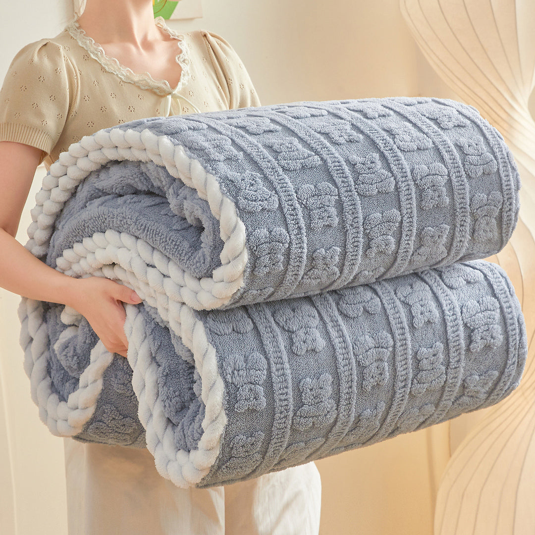 Cozy Plush Textured Throw Blanket