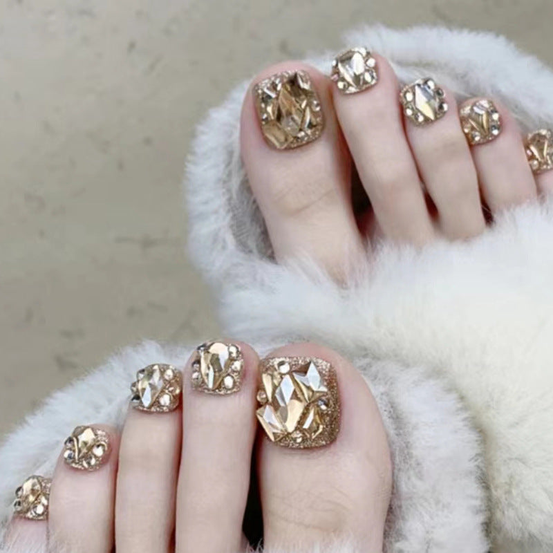 Luxury Press-On Toenail Art Set Stornfield