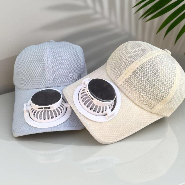 Ventilated baseball cap with detachable rechargeable fan Stornfield