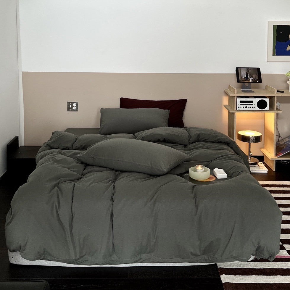 Breathable Organic Cotton Duvet Cover Set with Sateen Finish