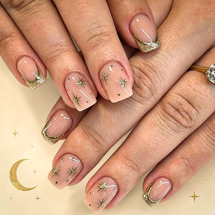 Luxurious Star-Embellished Nail Art Set Stornfield