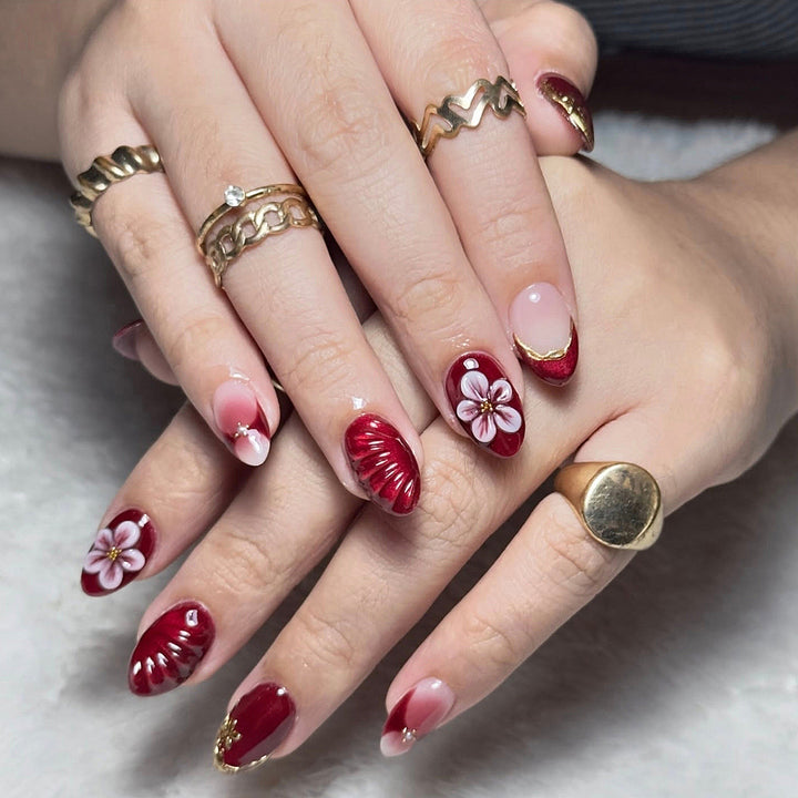 Artistic Cherry Blossom Design Press-On Nails Stornfield