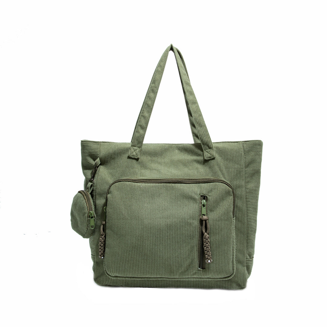 WoSpacious Multi-Pocket Canvas Tote Bag Stornfield