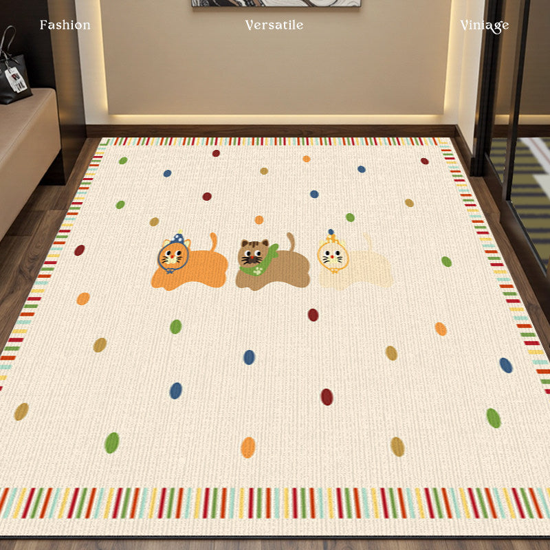 Children's Playful Circus-Themed Area Rug