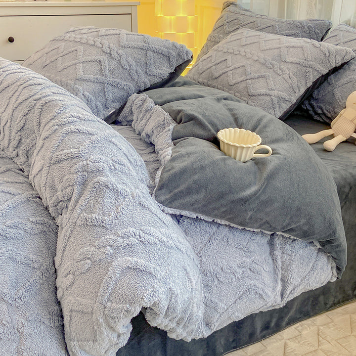 Cozy Textured Plush Blanket
