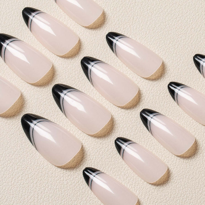 Stylish French Tip Press-On Nails