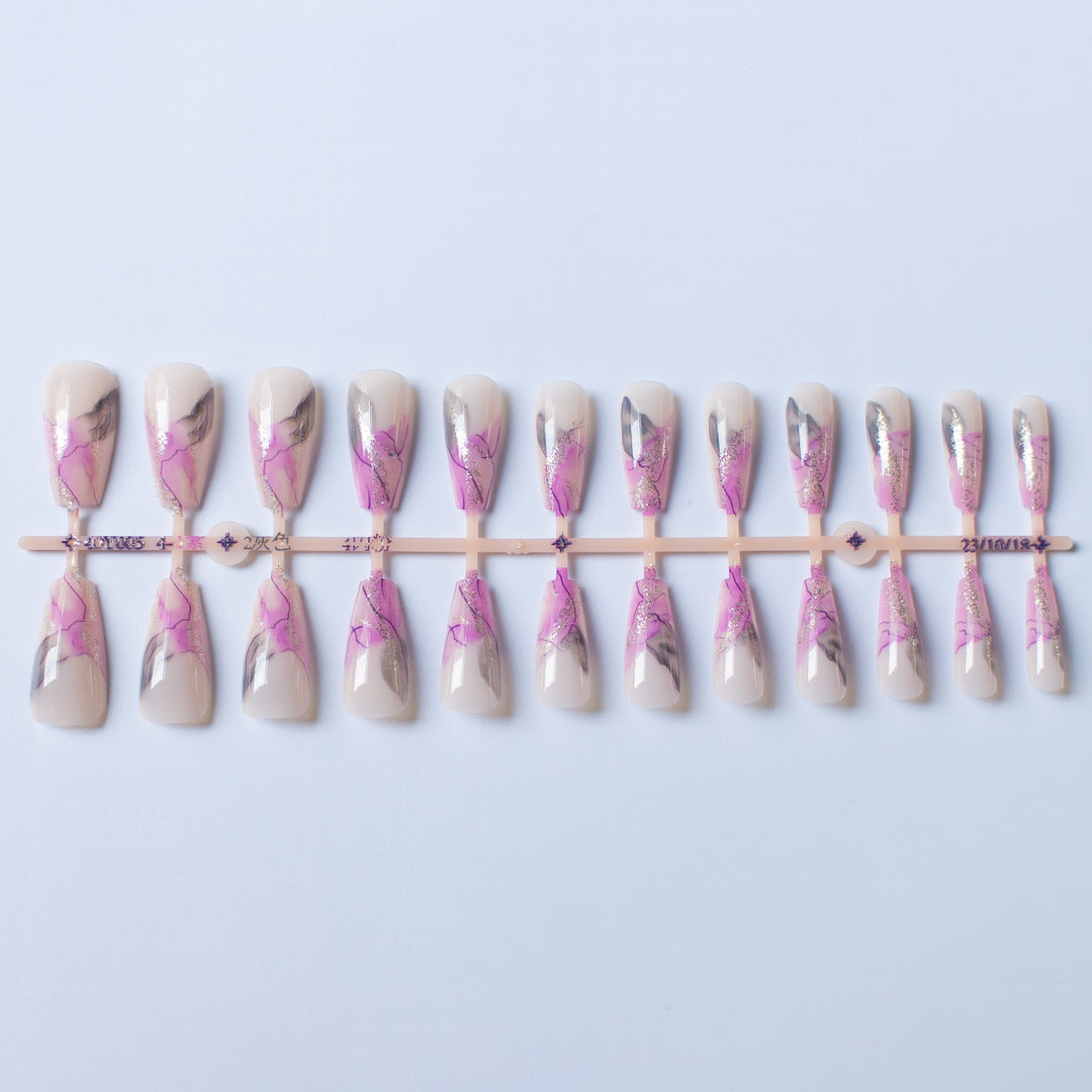 Artistic Nail Design Kit with Marble Effect