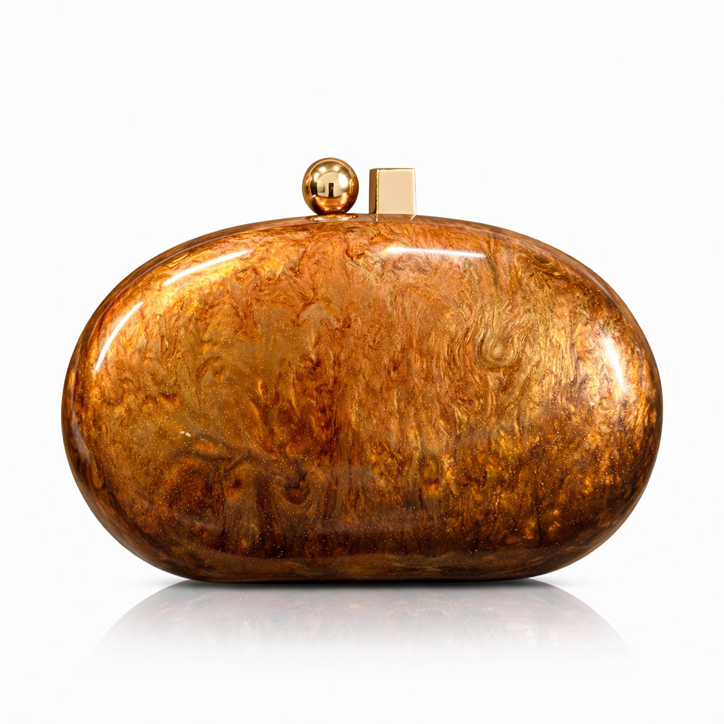 Elegant Oval Evening Clutch