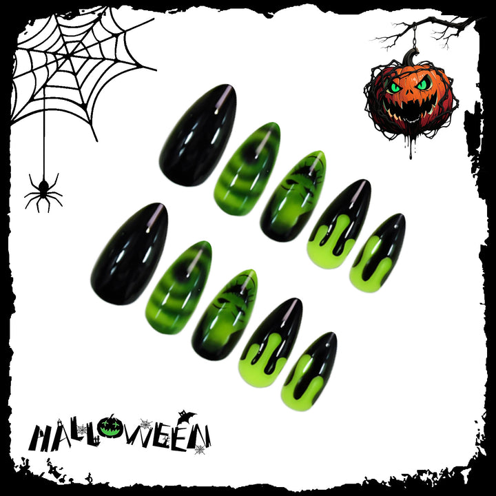 Artificial Nails Set with Creepy Halloween Designs Stornfield