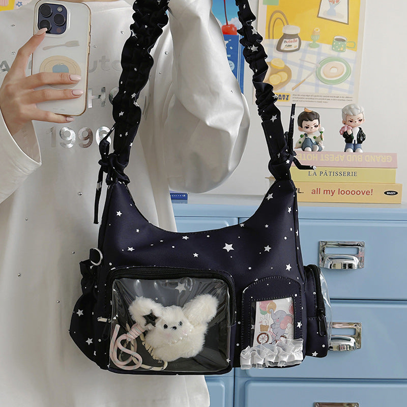 Star-Patterned Shoulder Bag