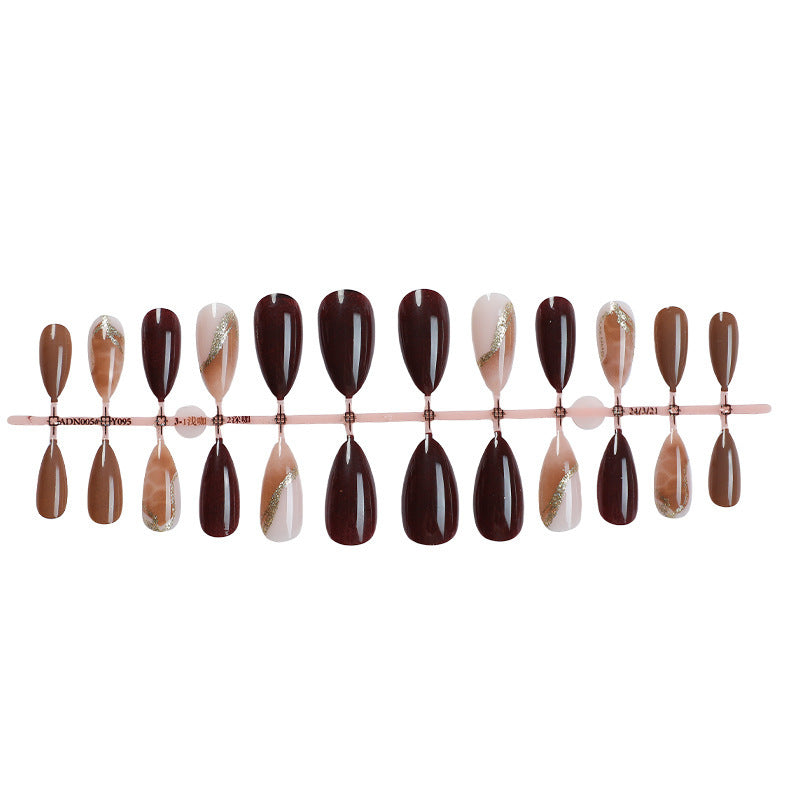 Artificial nail set with elegant, glittering design Stornfield