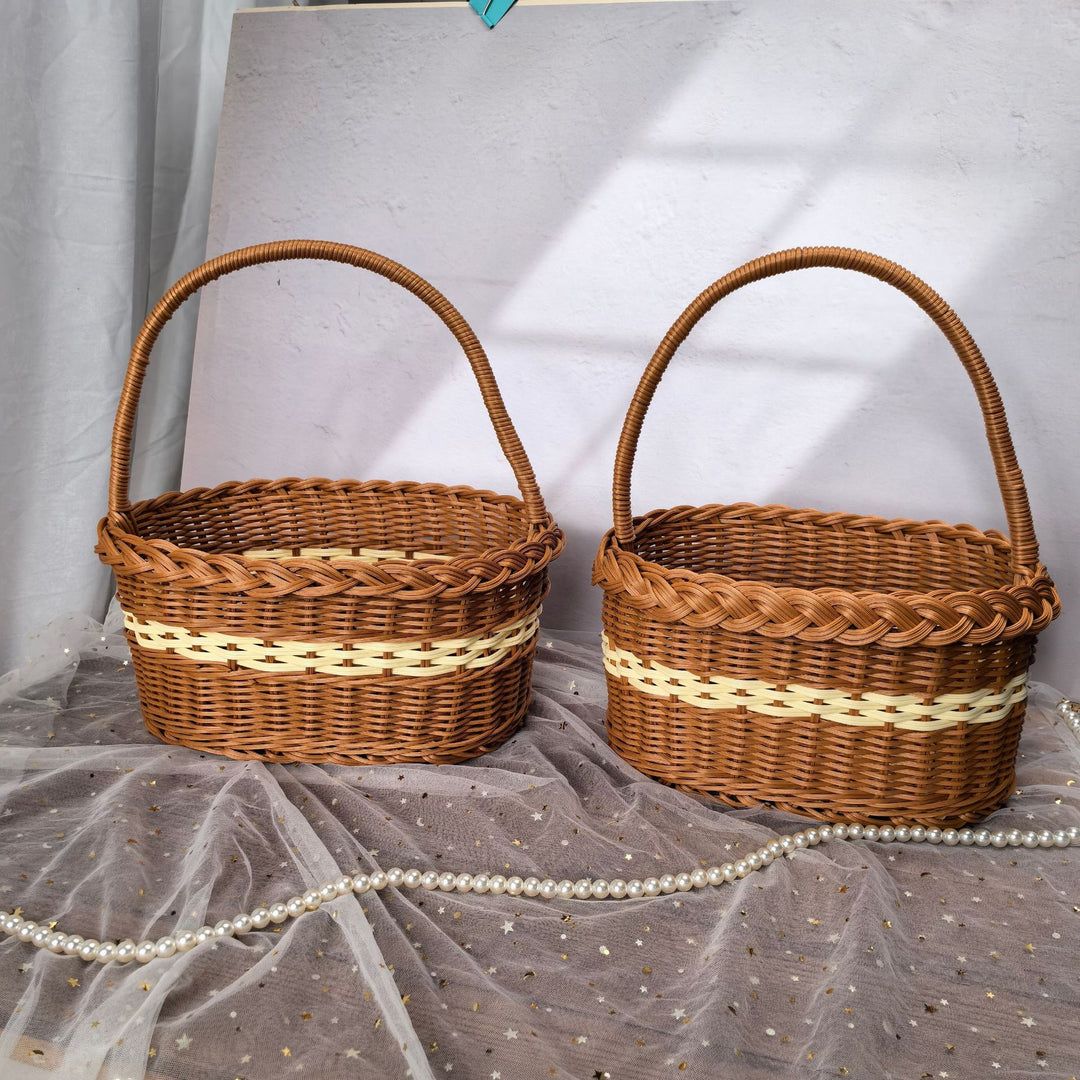Women elegant handwoven shopping basket Stornfield