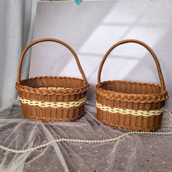 Women elegant handwoven shopping basket Stornfield