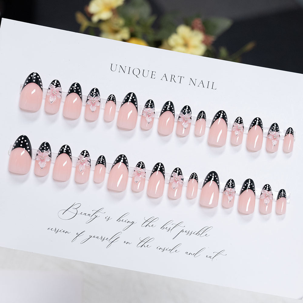 Artistic Floral Stiletto Press-On Nails
