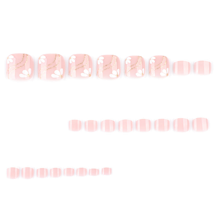 Nail art with elegant blooming designs and glitter accents Stornfield