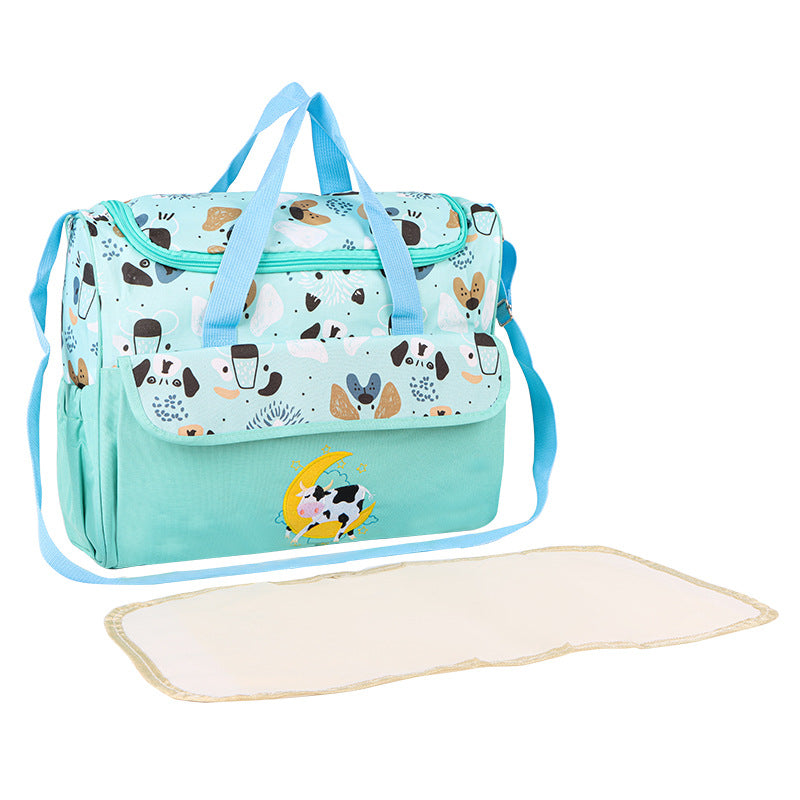 Multifunctional diaper bag with integrated changing mat Stornfield