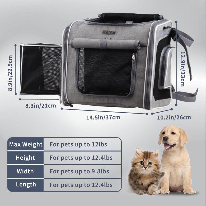 ventilated collapsible pet carrier backpack with reinforced frame Stornfield