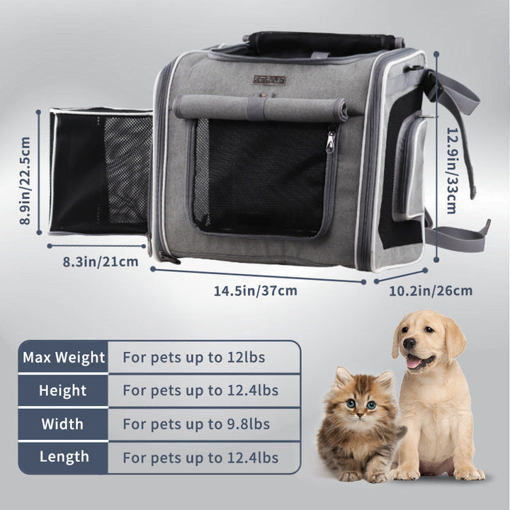 ventilated collapsible pet carrier backpack with reinforced frame Stornfield