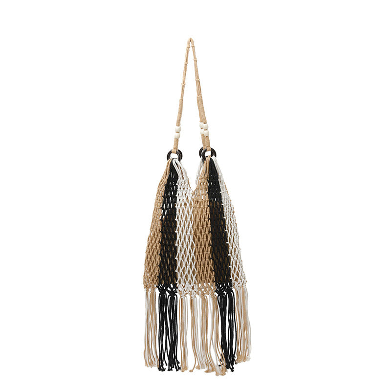 Macrame Tote Bag with Tassels Stornfield