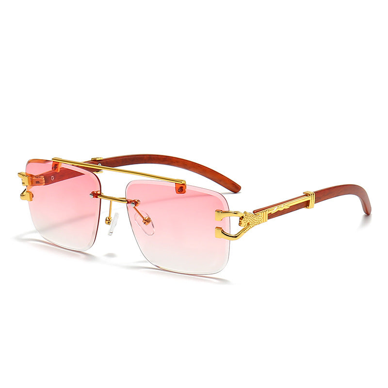 Women's fashionable glasses with stylish wooden frame Stornfield