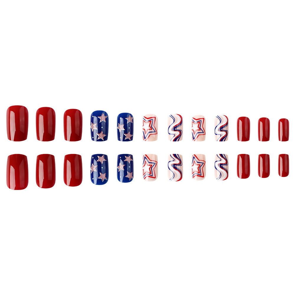 Themed Press-On Nail Art Set with Star Design Stornfield