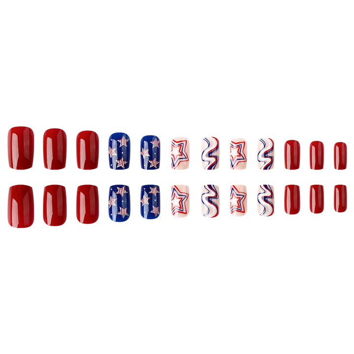 Themed Press-On Nail Art Set with Star Design Stornfield