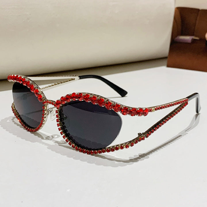 Ladies Glamorous Sunglasses with Sparkling Crystal Accents Stornfield