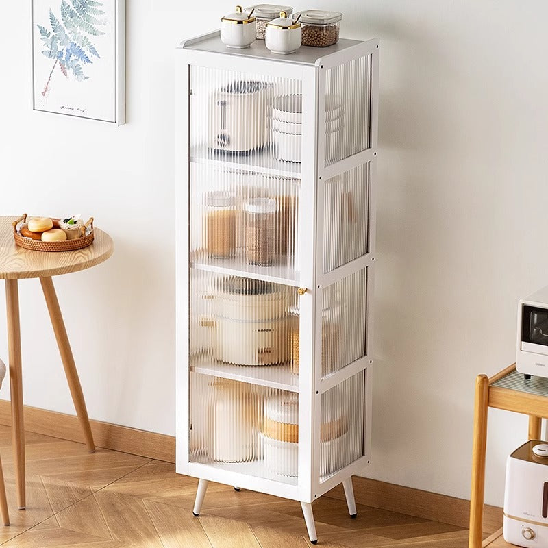 Display case with transparent glass door and multiple storage compartments Stornfield