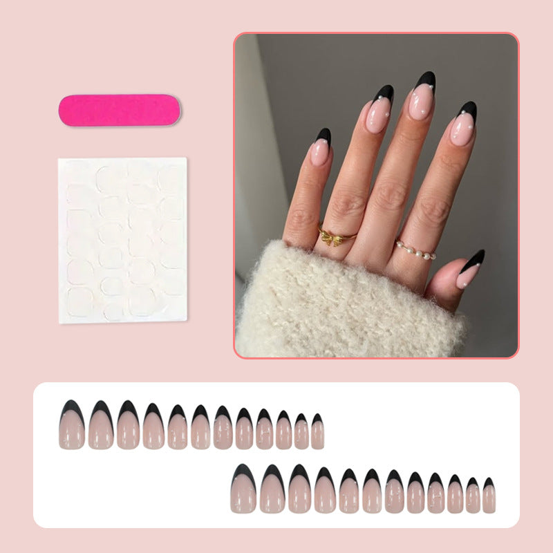 Acrylic nail set with elegant French tips Stornfield