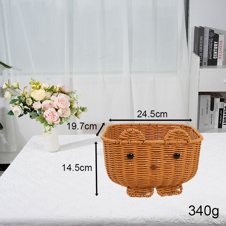 Cute Animal-Themed Woven Storage Basket Stornfield