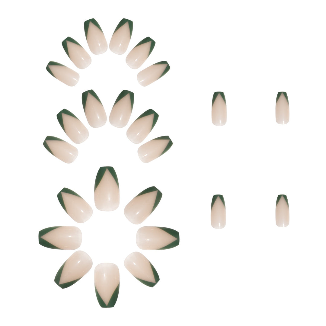Nail set with elegant V-shape and natural finish Stornfield