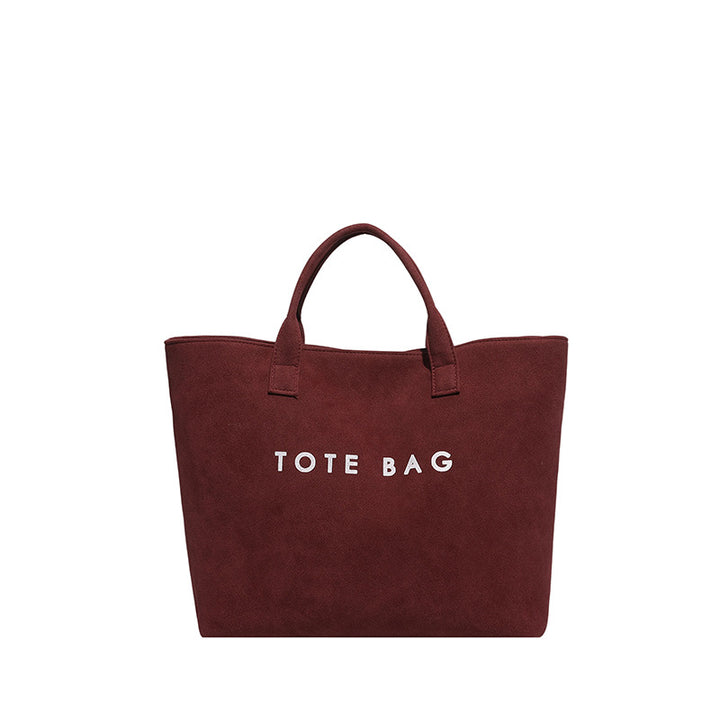 Stylish Faux Suede Tote Bag