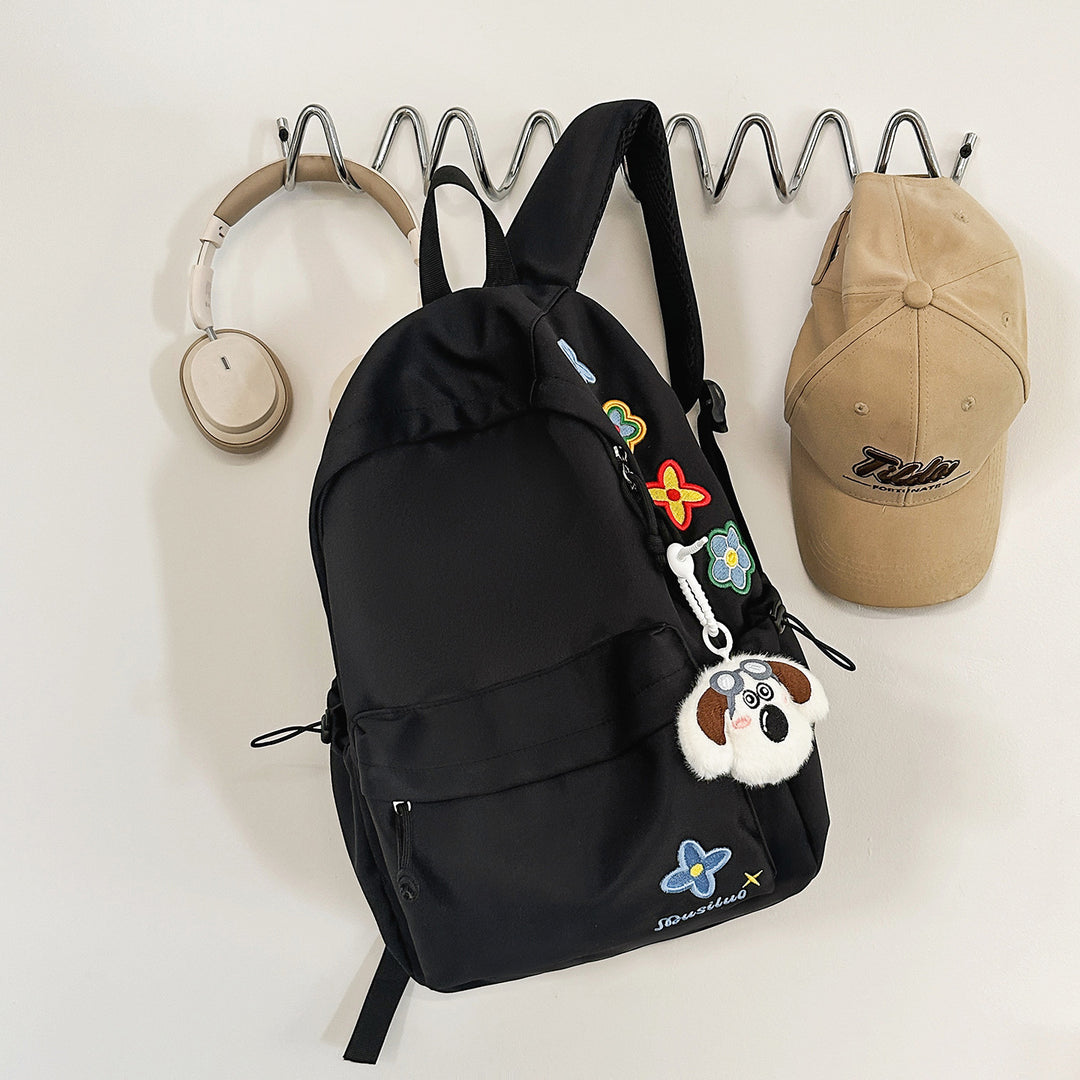 Casual Floral-Embroidered Backpack Stornfield